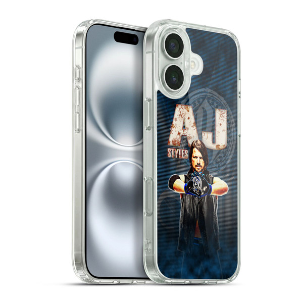 WWE Superstars AJ Styles Soft Gel Case for Apple iPhone 16 Plus & MagSafe