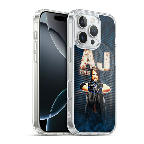 WWE Superstars AJ Styles Soft Gel Case for Apple iPhone 16 Pro & MagSafe