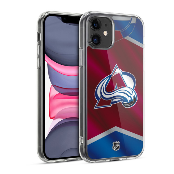 NHL Colorado Avalanche Jersey Soft Gel Case for Apple iPhone 11