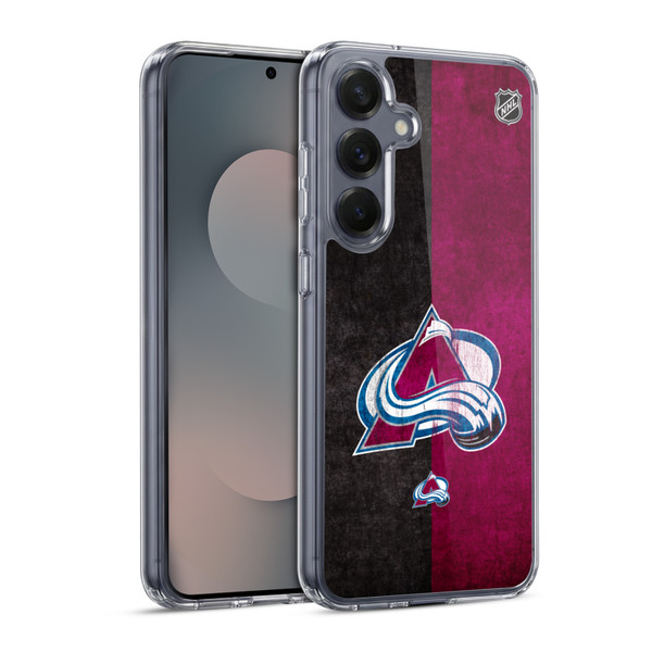 NHL Colorado Avalanche Half Distressed Soft Gel Case for Samsung Galaxy S25 & MagSafe