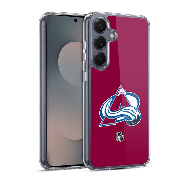 NHL Colorado Avalanche Plain Soft Gel Case for Samsung Galaxy S25 & MagSafe
