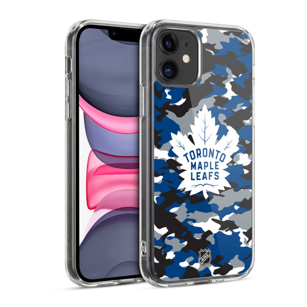 NHL Toronto Maple Leafs Camouflage Soft Gel Case for Apple iPhone 11