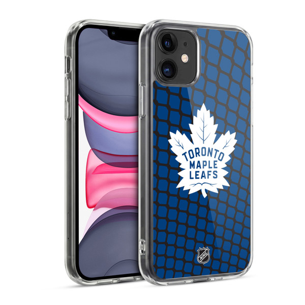 NHL Toronto Maple Leafs Net Pattern Soft Gel Case for Apple iPhone 11