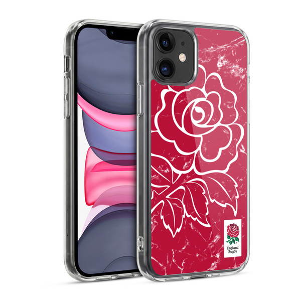 England Rugby Union Marble Red Soft Gel Case for Apple iPhone 11