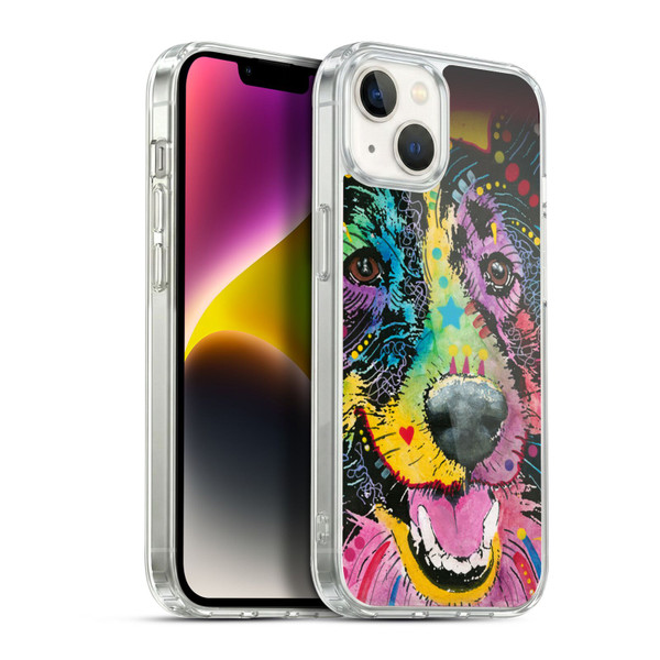 Dean Russo Dogs Smiling Collie Soft Gel Case for Apple iPhone 14 Plus & MagSafe