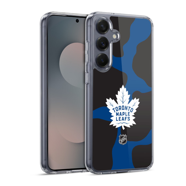 NHL Toronto Maple Leafs Cow Pattern Soft Gel Case for Samsung Galaxy S25 & MagSafe