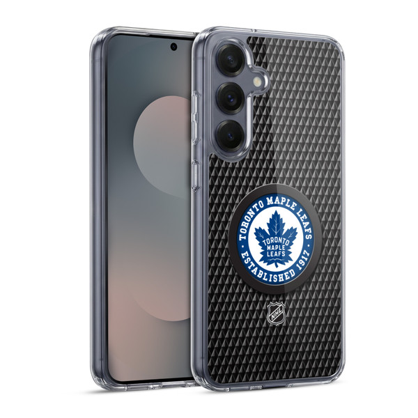 NHL Toronto Maple Leafs Puck Texture Soft Gel Case for Samsung Galaxy S25 & MagSafe