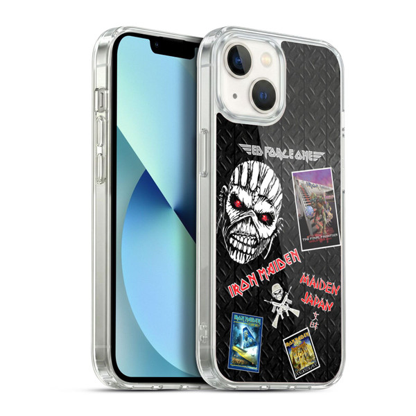 Iron Maiden Graphics Collage Soft Gel Case for Apple iPhone 13