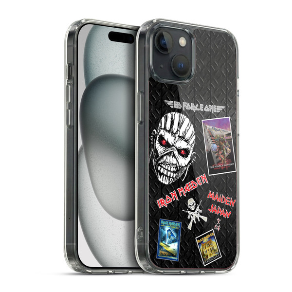 Iron Maiden Graphics Collage Soft Gel Case for Apple iPhone 15 Plus & MagSafe