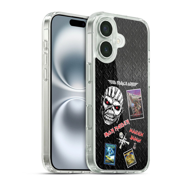Iron Maiden Graphics Collage Soft Gel Case for Apple iPhone 16 & MagSafe