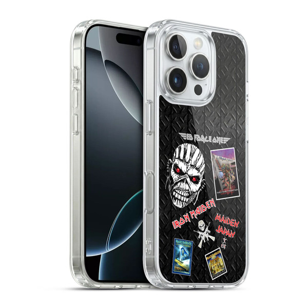 Iron Maiden Graphics Collage Soft Gel Case for Apple iPhone 16 Pro & MagSafe