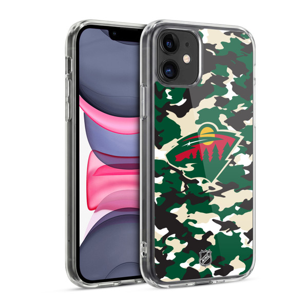 NHL Minnesota Wild Camouflage Soft Gel Case for Apple iPhone 11