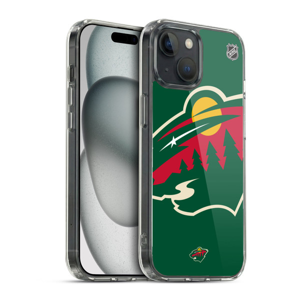 NHL Minnesota Wild Oversized Soft Gel Case for Apple iPhone 15 & MagSafe