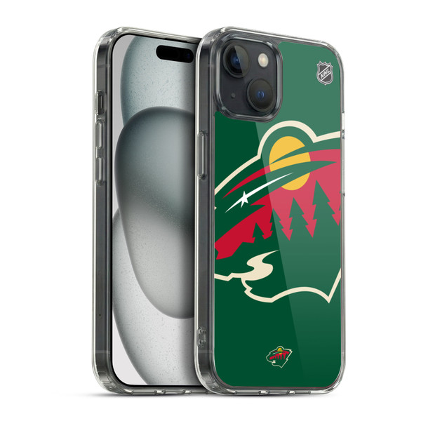 NHL Minnesota Wild Oversized Soft Gel Case for Apple iPhone 15 Plus & MagSafe