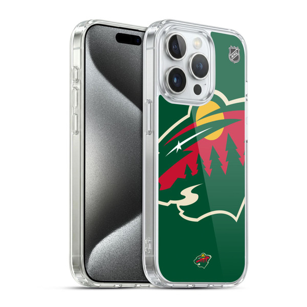 NHL Minnesota Wild Oversized Soft Gel Case for Apple iPhone 15 Pro & MagSafe