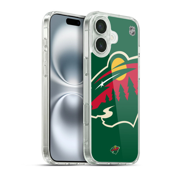 NHL Minnesota Wild Oversized Soft Gel Case for Apple iPhone 16 Plus & MagSafe