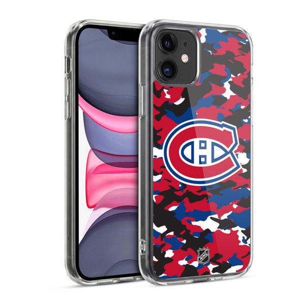 NHL Montreal Canadiens Camouflage Soft Gel Case for Apple iPhone 11
