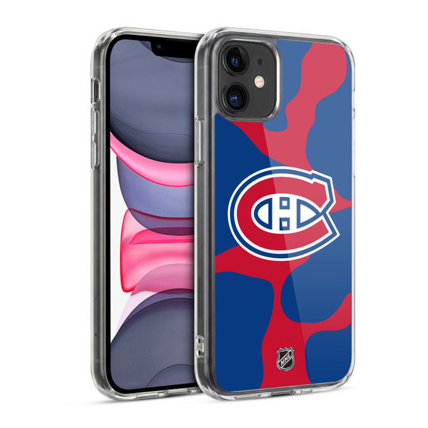 NHL Montreal Canadiens Cow Pattern Soft Gel Case for Apple iPhone 11