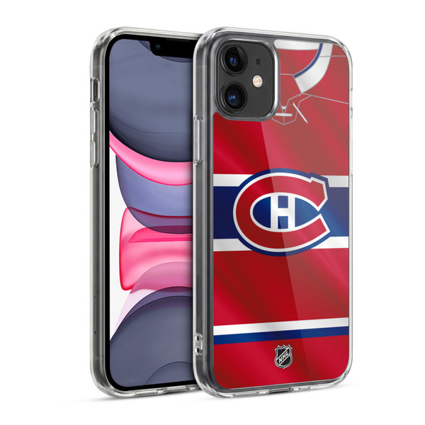 NHL Montreal Canadiens Jersey Soft Gel Case for Apple iPhone 11