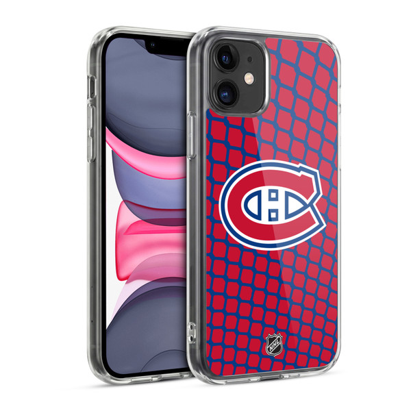NHL Montreal Canadiens Net Pattern Soft Gel Case for Apple iPhone 11