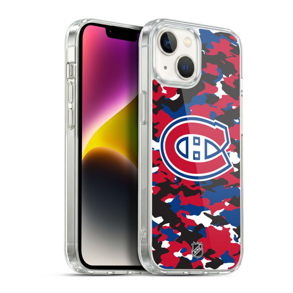 NHL Montreal Canadiens Camouflage Soft Gel Case for Apple iPhone 14