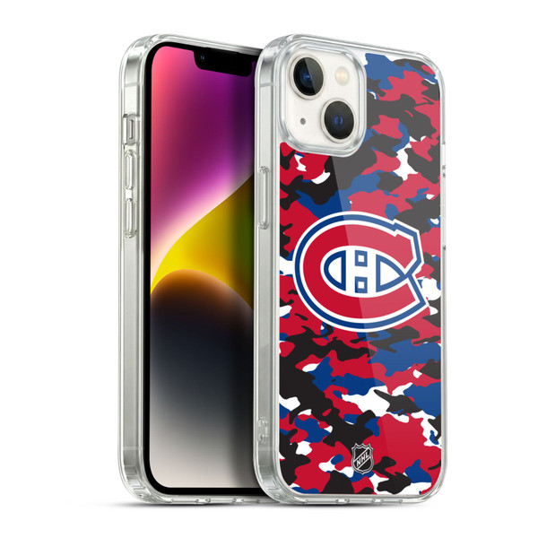 NHL Montreal Canadiens Camouflage Soft Gel Case for Apple iPhone 14 Plus & MagSafe