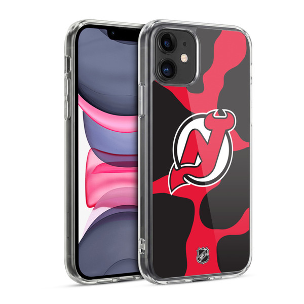 NHL New Jersey Devils Cow Pattern Soft Gel Case for Apple iPhone 11