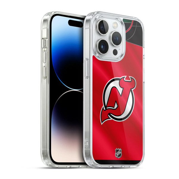 NHL New Jersey Devils Jersey Soft Gel Case for Apple iPhone 13 Pro & MagSafe