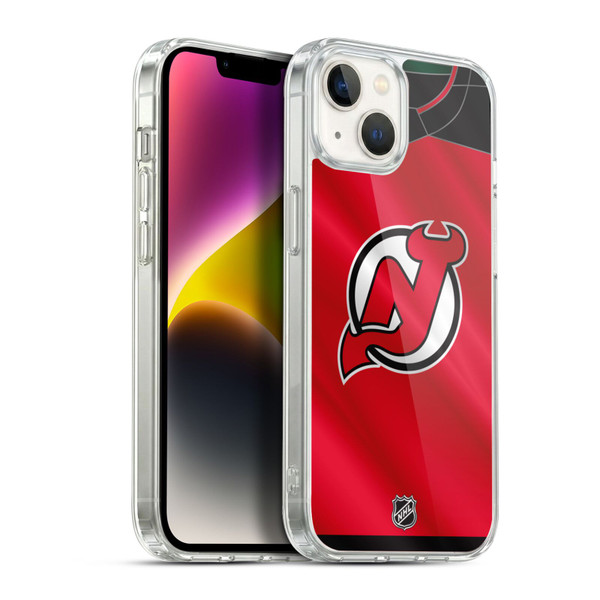 NHL New Jersey Devils Jersey Soft Gel Case for Apple iPhone 14 Plus & MagSafe