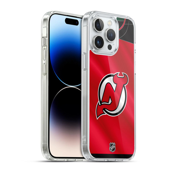 NHL New Jersey Devils Jersey Soft Gel Case for Apple iPhone 14 Pro Max & MagSafe