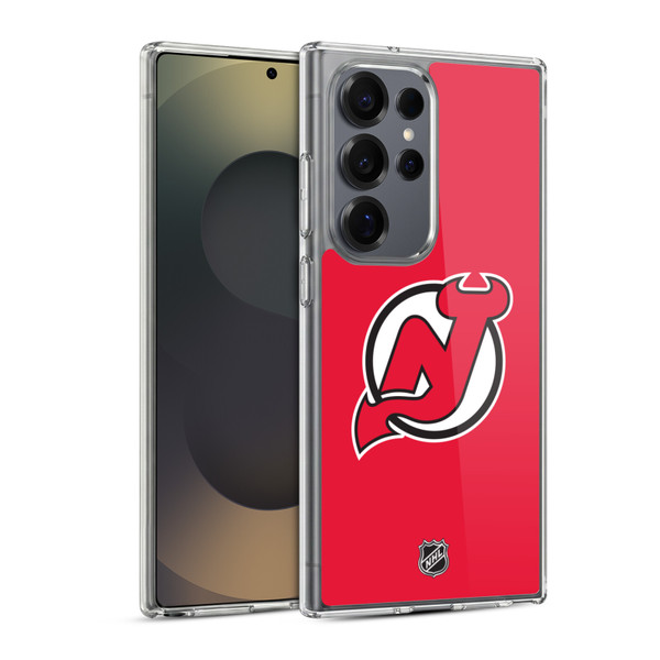 NHL New Jersey Devils Plain Soft Gel Case for Samsung Galaxy S25 Ultra & MagSafe