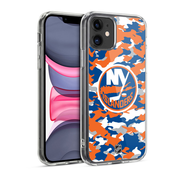 NHL New York Islanders Camouflage Soft Gel Case for Apple iPhone 11
