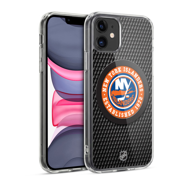 NHL New York Islanders Puck Texture Soft Gel Case for Apple iPhone 11