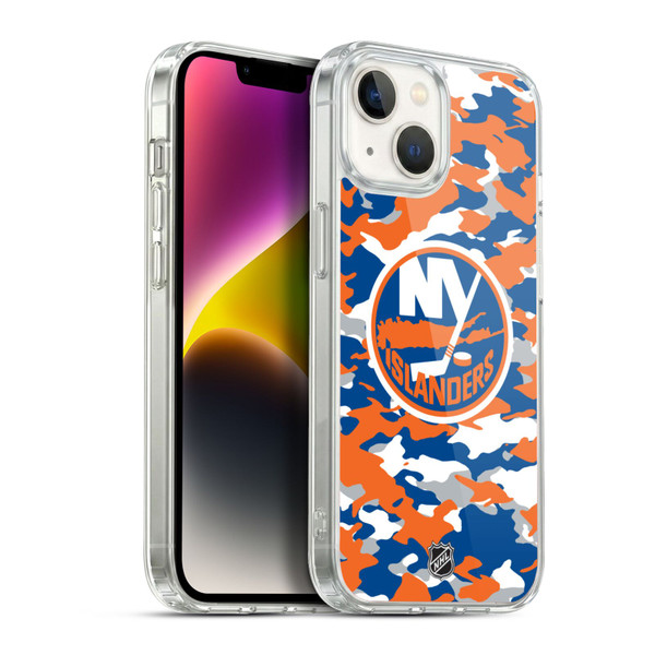 NHL New York Islanders Camouflage Soft Gel Case for Apple iPhone 14