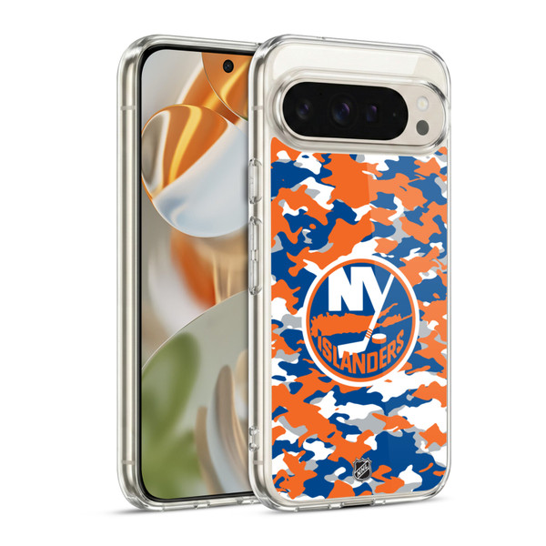 NHL New York Islanders Camouflage Soft Gel Case for Google Pixel 9 / Pixel 9 Pro