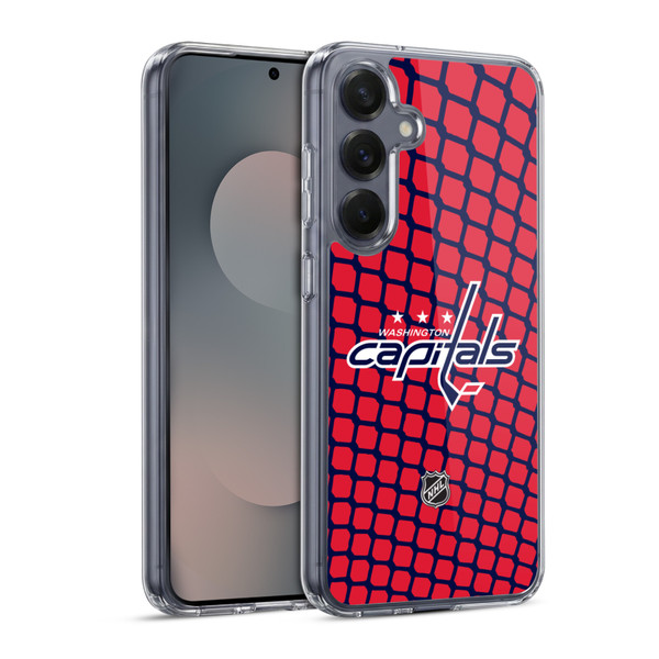 NHL Washington Capitals Net Pattern Soft Gel Case for Samsung Galaxy S25 & MagSafe
