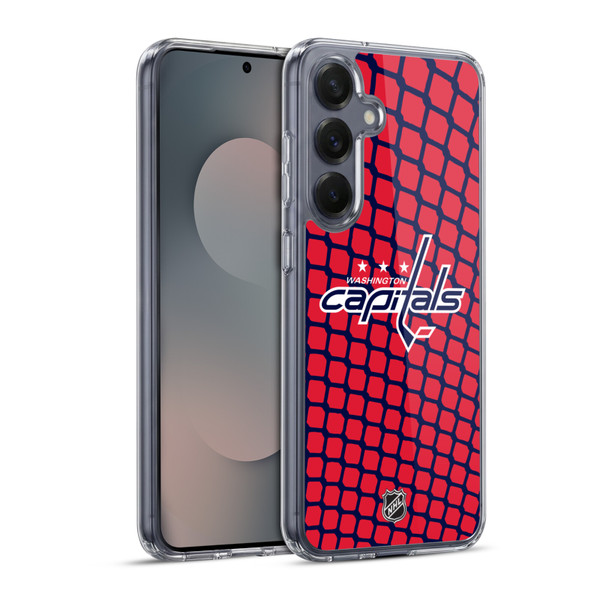 NHL Washington Capitals Net Pattern Soft Gel Case for Samsung Galaxy S25+ & MagSafe