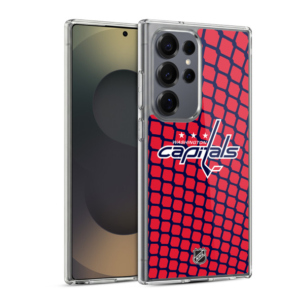 NHL Washington Capitals Net Pattern Soft Gel Case for Samsung Galaxy S25 Ultra & MagSafe