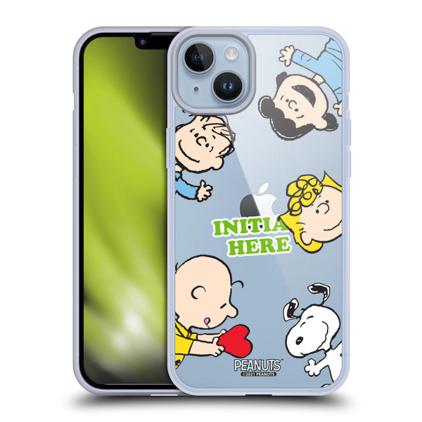Custom Customised Personalised Peanuts Art Friends Soft Gel Case for Apple iPhone 14 Plus & MagSafe