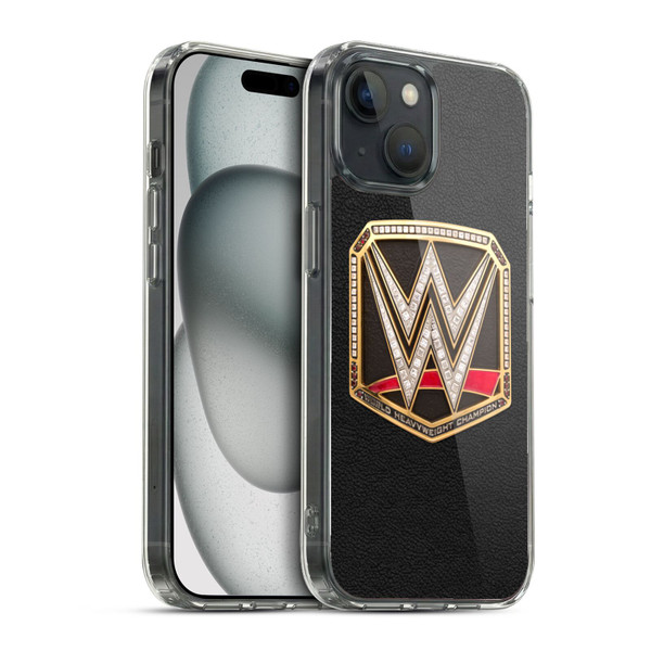 WWE Title Belts Championship Soft Gel Case for Apple iPhone 15 & MagSafe