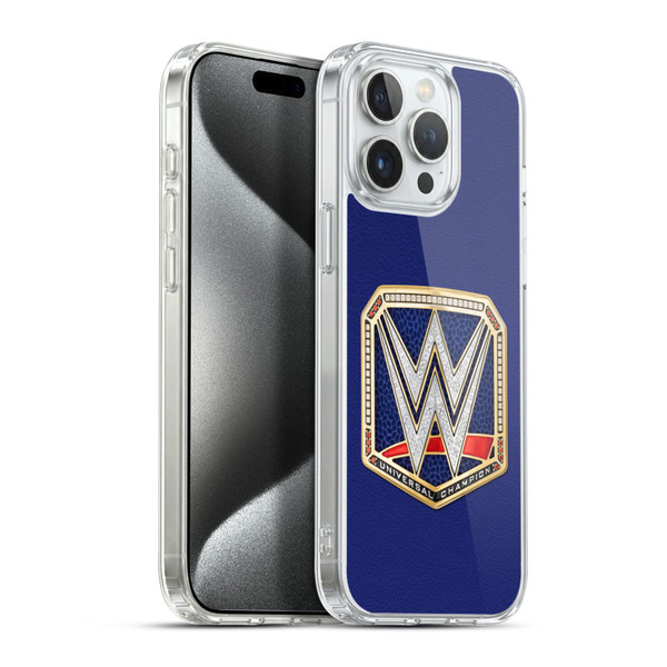 WWE Title Belts Universal Championship Soft Gel Case for Apple iPhone 15 Pro Max & MagSafe