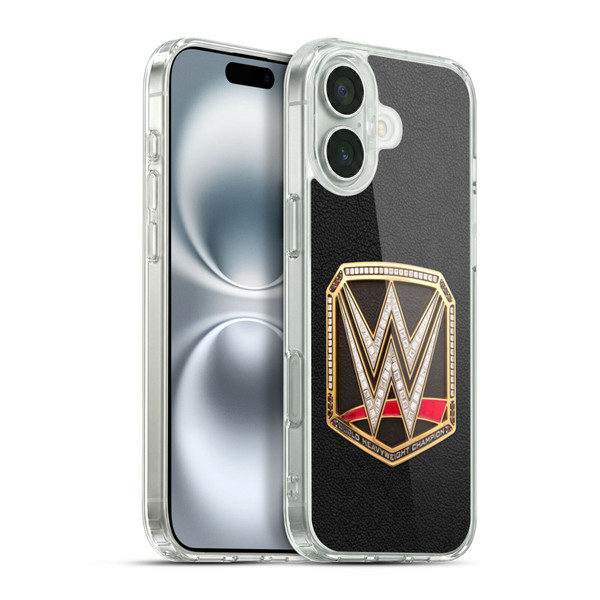 WWE Title Belts Championship Soft Gel Case for Apple iPhone 16 Plus & MagSafe