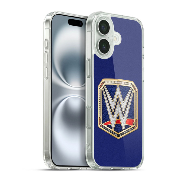 WWE Title Belts Universal Championship Soft Gel Case for Apple iPhone 16 Plus & MagSafe