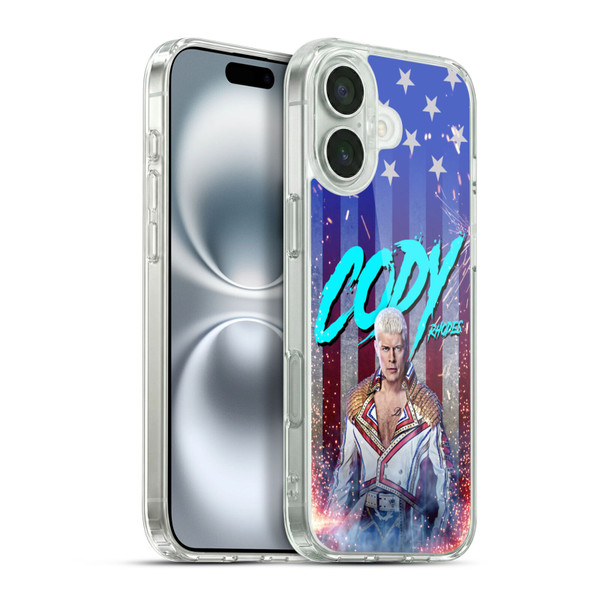 WWE Cody Rhodes Graphics Cody Rhodes Soft Gel Case for Apple iPhone 16 Plus & MagSafe