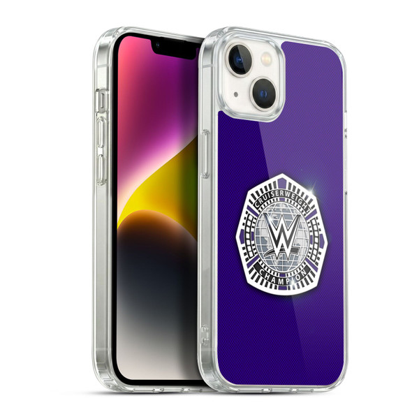 WWE Title Belts Cruiserweight Champion Soft Gel Case for Apple iPhone 14 Plus & MagSafe