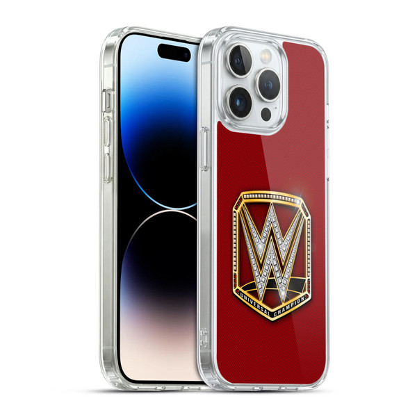 WWE Title Belts Universal Champion Soft Gel Case for Apple iPhone 14 Pro Max & MagSafe