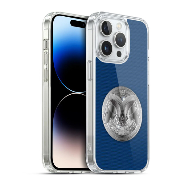WWE Title Belts Smackdown Tag Team Champion Soft Gel Case for Apple iPhone 14 Pro & MagSafe