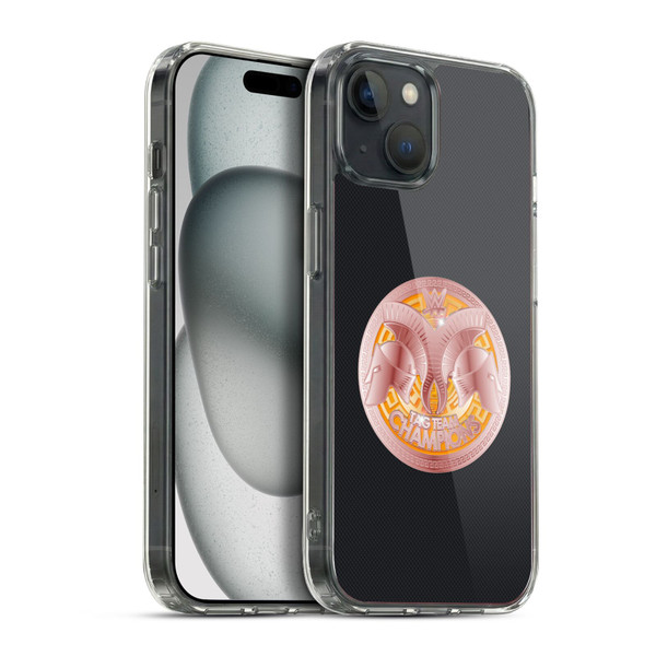 WWE Title Belts Tag Team Champion Soft Gel Case for Apple iPhone 15 Plus & MagSafe