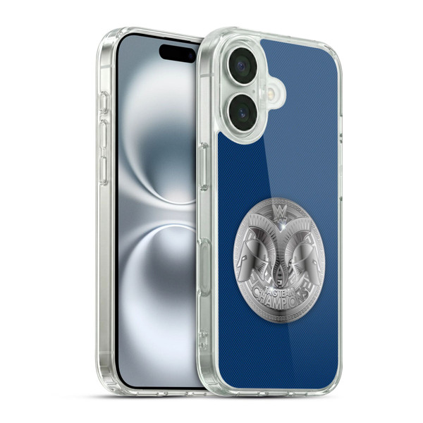 WWE Title Belts Smackdown Tag Team Champion Soft Gel Case for Apple iPhone 16 & MagSafe