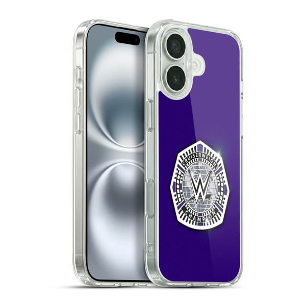 WWE Title Belts Cruiserweight Champion Soft Gel Case for Apple iPhone 16 Plus & MagSafe